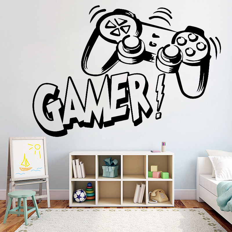 Gaming Accessories Wall - Stiker Dinding untuk Ruang Anak-anak Video