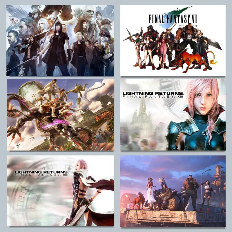 Gaming Accessories Wall - Poster Kanvas Final Fantasy VII Vaporwave