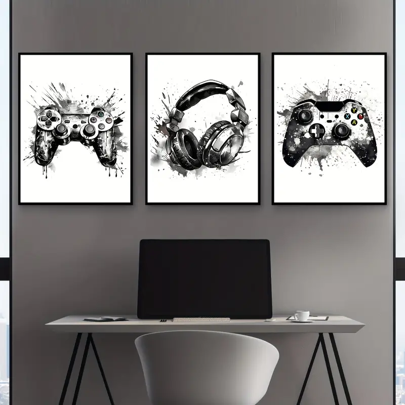 Gaming Accessories Room - 3pcs Lukisan Kanvas Tanpa Bingkai 3pcs/set