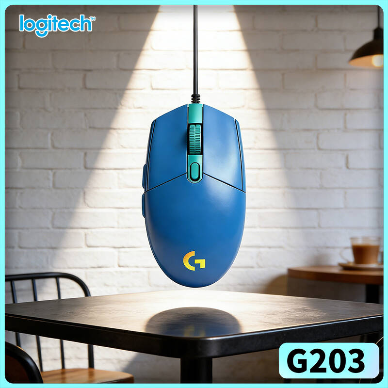 Logitech Mouse G203 - Mouse gaming berkabel Logitech G203 dengan