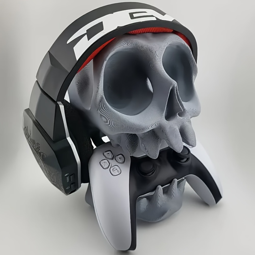 Gaming Accessories Room - Penyangga Kontroler Bentuk Tengkorak, Penyangga Headphone