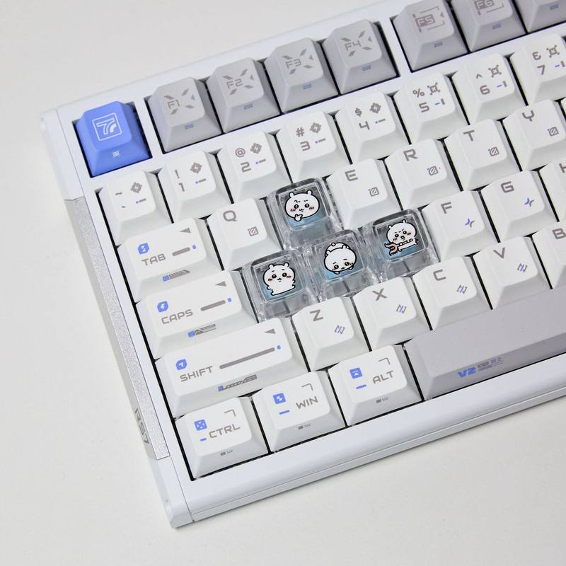 Gaming Accessories Room - Chiikawa 4 Buah Keycap Transparan Buatan