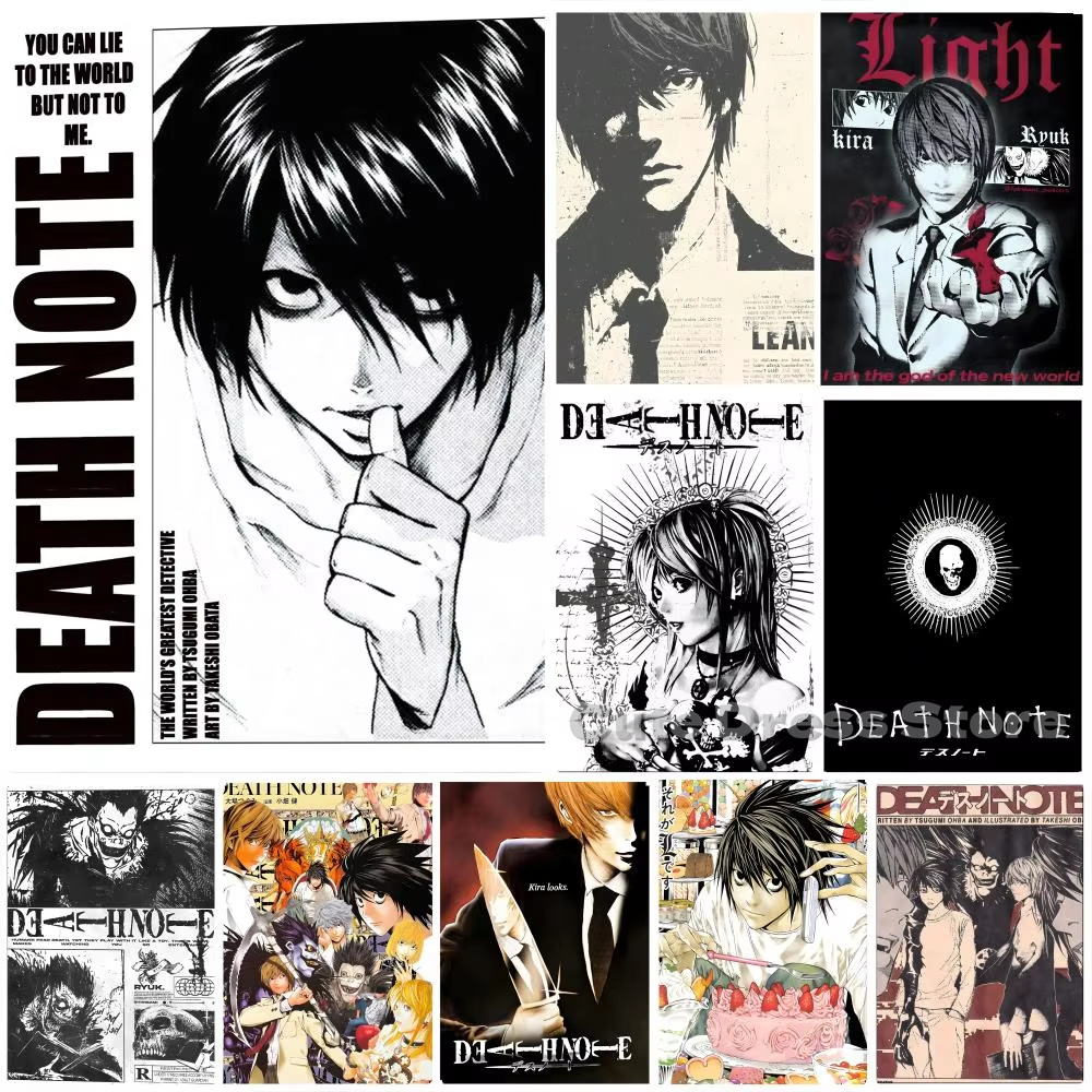 Gaming Accessories Wall - Lukisan Kanvas Death Note Tanpa Bingkai,