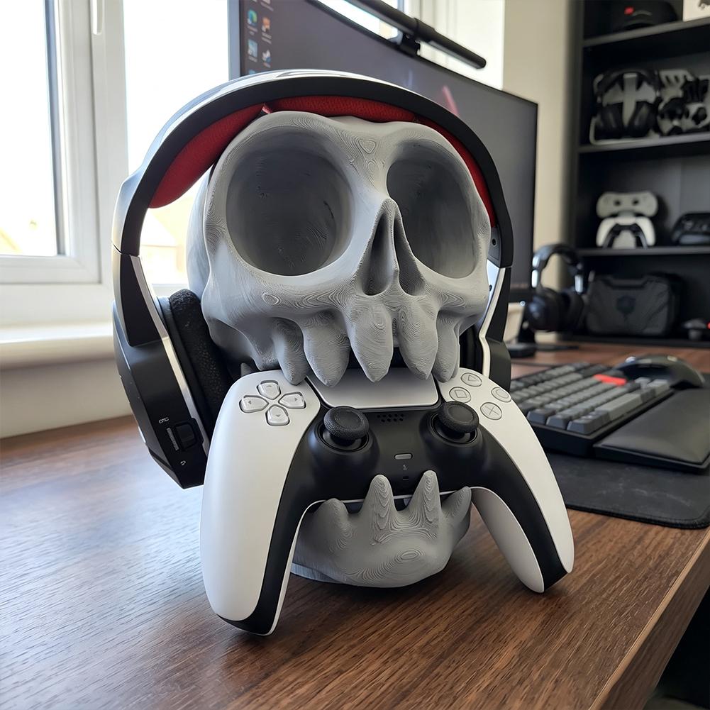 Stand Gamepad Earphone Tengkor - Gaming Accessories Room ulasan dan harga