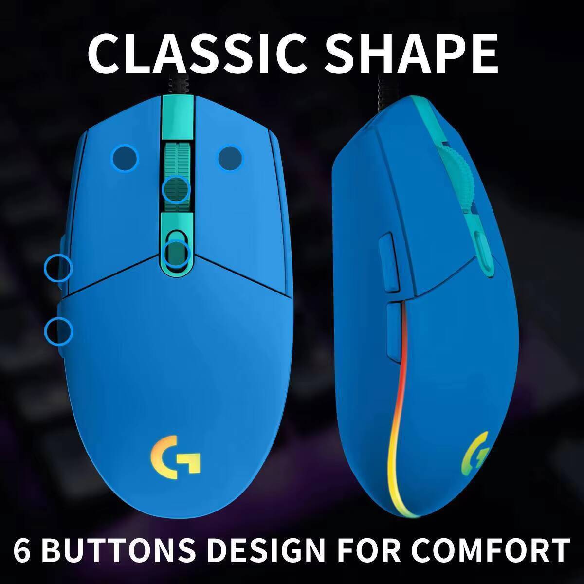 Mouse gaming berkabel Logitech - Logitech Mouse G203 ulasan dan harga