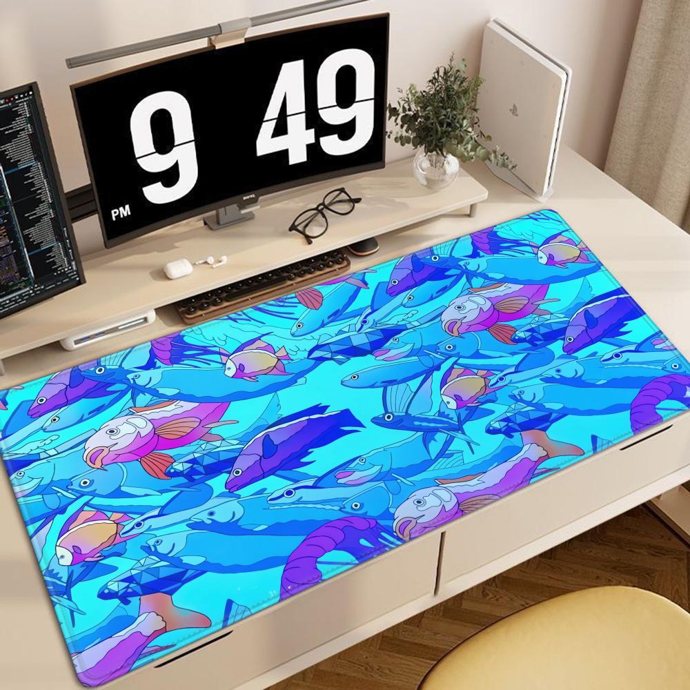 Alas Mouse Karet Motif Ikan Ce - Gaming Accessories Table ulasan dan harga